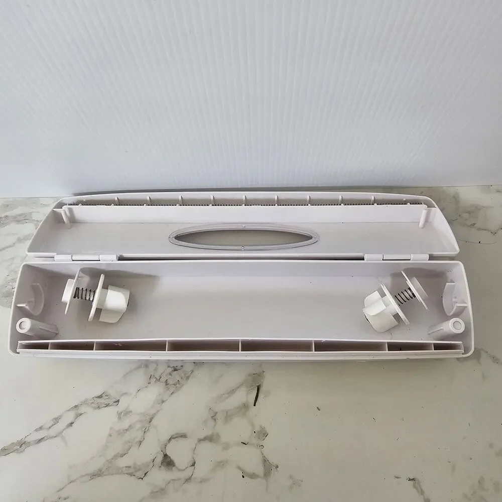 WRAPTASTIC DISPENSER PULL PRESS WRAP FOOD Plastic Wrap Organizer White